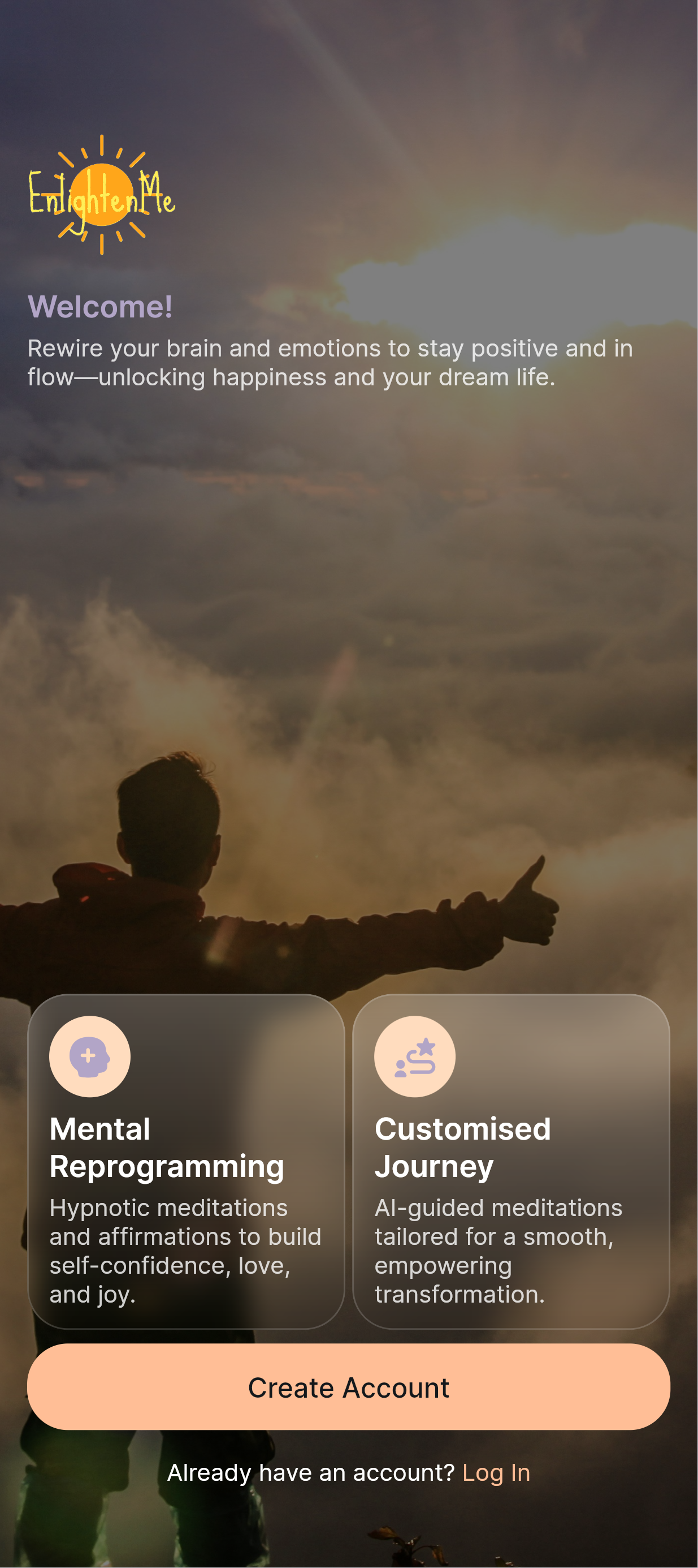 EnlightenMe App Onboarding Screen